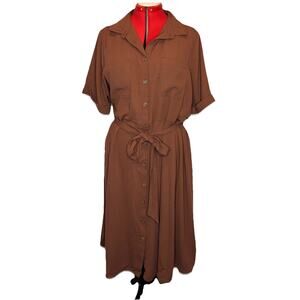 Ophelia Roe Safari Belted Shirt dress Size 2X NWT